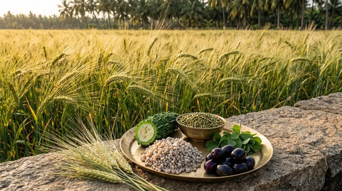 Barley field and Prameha-friendly traditional foods