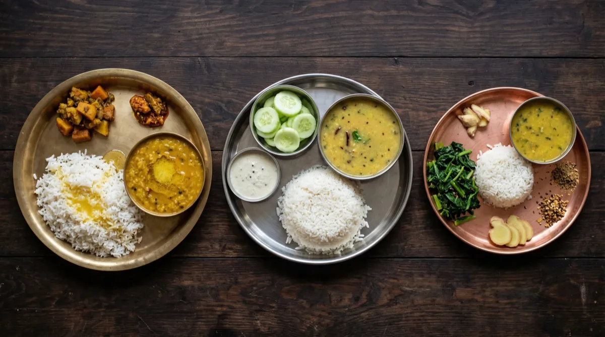 Same food different responses in three people