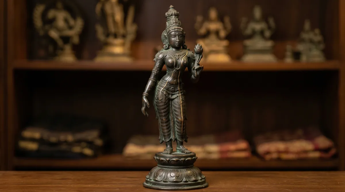 Nadi energy channels on bronze figure