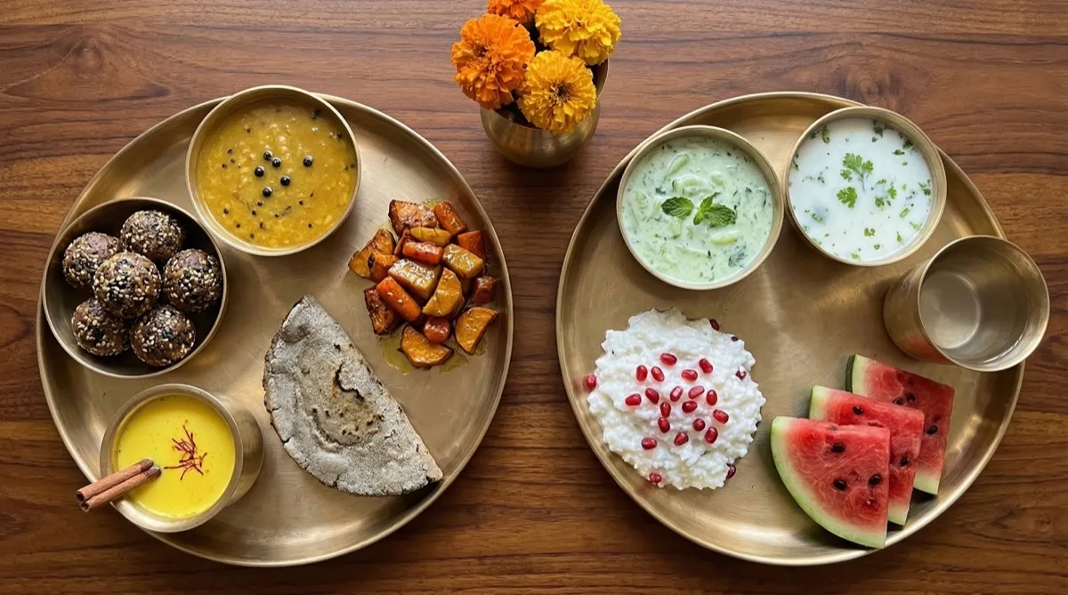 Seasonal food swaps — winter warming vs summer cooling plates